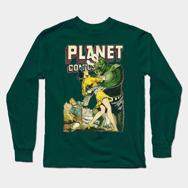 Planet Comics - Comic Book Cover Long Sleeve T-Shirt by The Blue Box